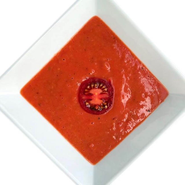 Studená polievka z pečených paradajok