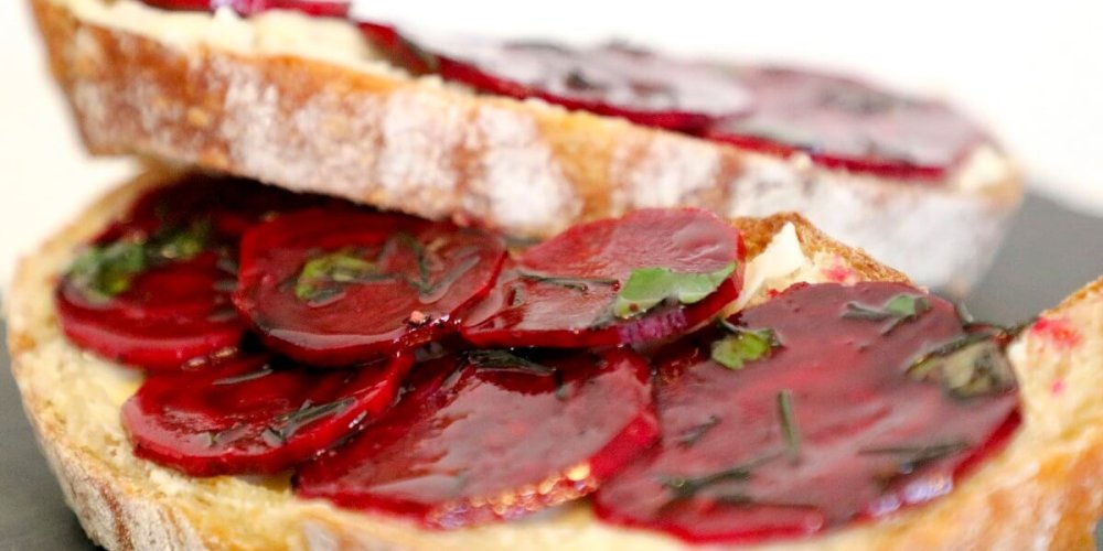 Carpaccio z červenej repy