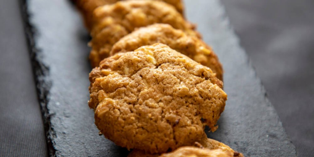 Cookies z dvojzrnky s orechami a čokoládou