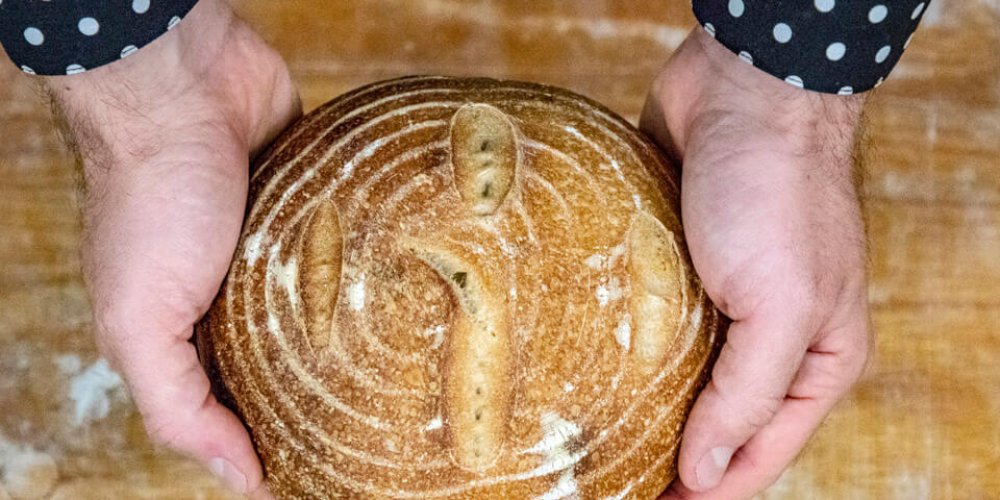 Kváskovy chlieb s burčiakom