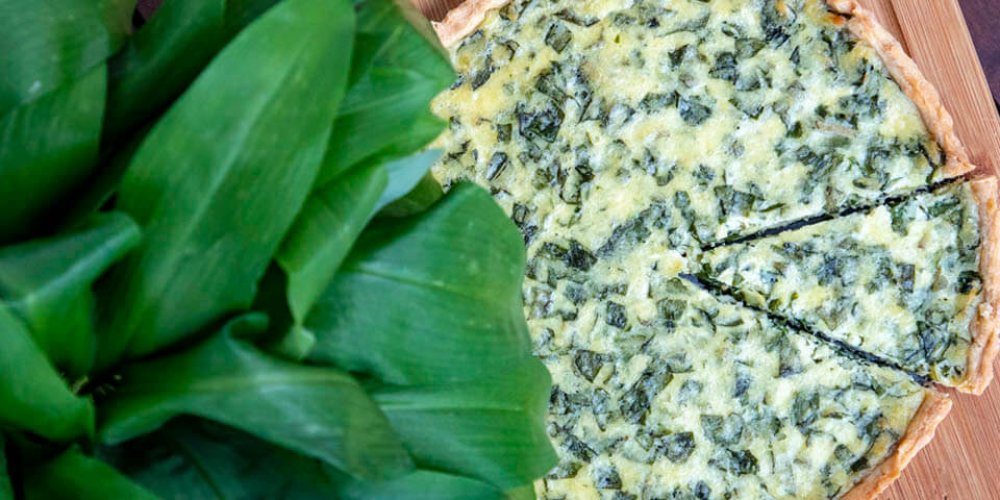 Quiche z medvedieho cesnaku