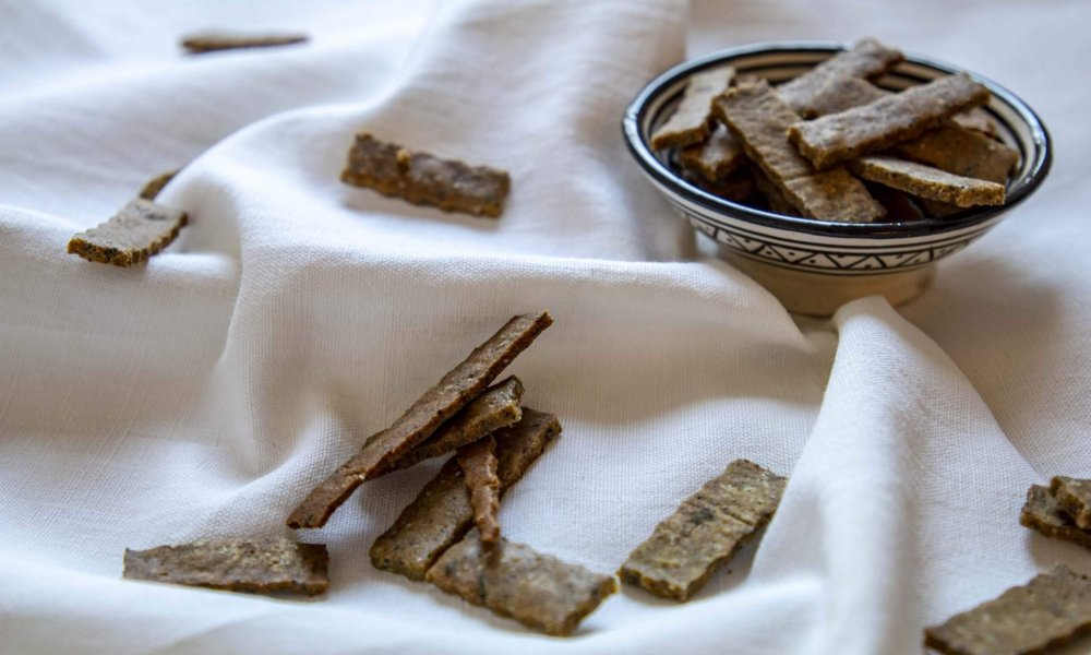 Šošovicové vegánske krekry