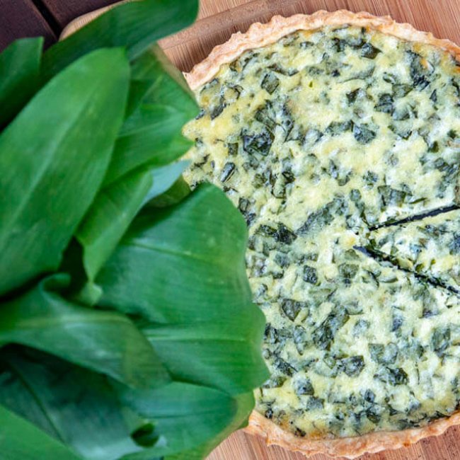 Quiche z medvedieho cesnaku