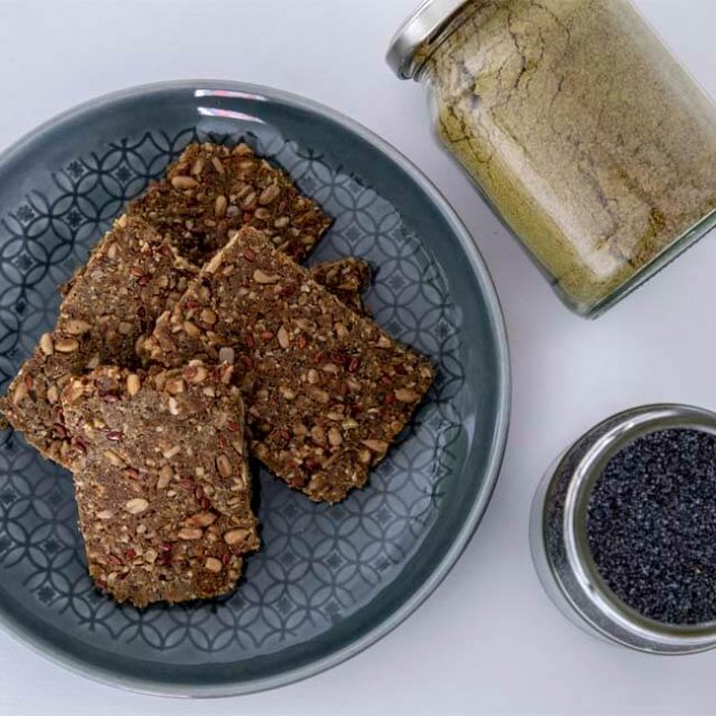 Slnečnicové vegánske krekry