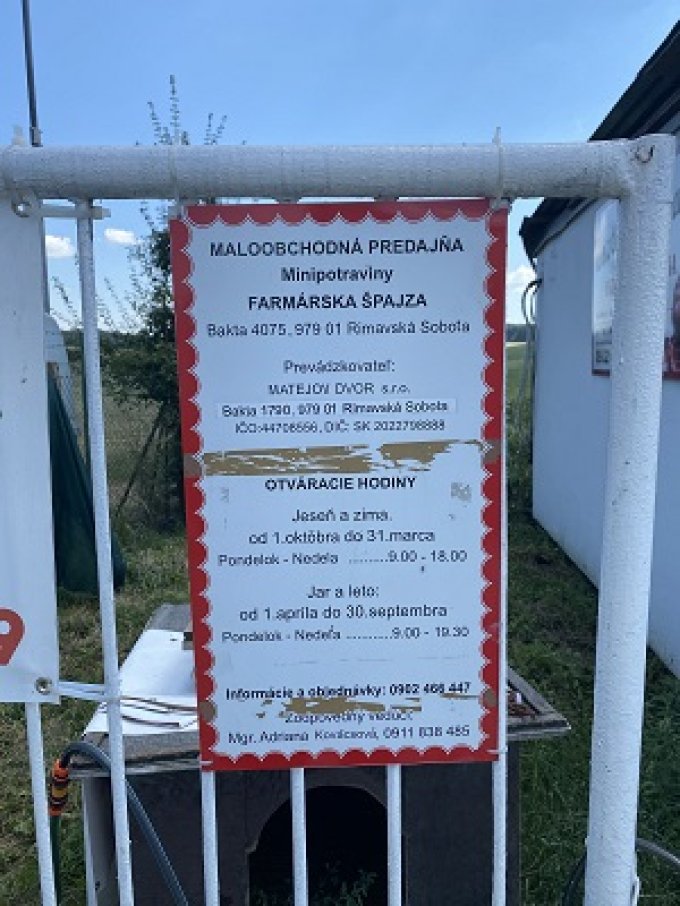 Matejov dvor – Farmárska špajza